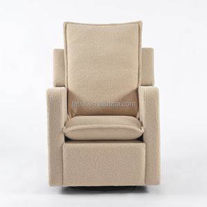 Sillón Reclinable Tapizado, Silla Mecedora Giratoria para Cuarto de Bebé, Sillón Moderno, Silla Mecedora para Sala de Estar, Cómodo Sillón Individual - Product Image 5