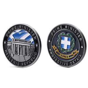 Fabricantes de monedas personalizadas Metal aleación de zinc 2d 3D Reversible impreso monedas conmemorativas esmalte Logo monedas de plata antiguas - Product Image 3