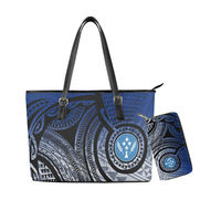 Vente chaude Kosrae motif Style ethnique sacs fourre-tout à bandoulière pas de Minimum femmes à la mode sac à main en cuir sac à main deux pièces/ensemble