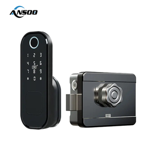 Outdoor IP65 Waterproof Smart Rim <strong>Lock</strong> Fingerprint Tuya TTlock App <strong>Electronic</strong> Door <strong>Locks</strong> WiFi Network Cloud for Glass <strong>Main</strong> <strong>Gate</strong> - Product Image 1