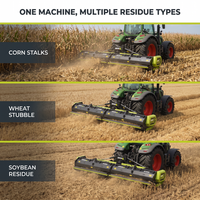 Nouveau modèle 2026 en promotion : Broyeur à fléaux pliant AWON SC600 de 6 m de large, monté sur tracteur (prise de force)