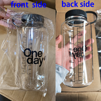 Bouteille d'eau en plastique réutilisable de 1 L (32 oz) sans BPA, avec bouchon à large ouverture, idéale pour le sport et les activités de plein air