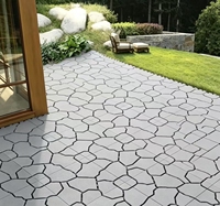 Tapis de sol antidérapant en PP emboîtable 30*30cm, sol modulaire en plastique amovible pour piscine, aire de jeux, pelouse, intérieur, cuisine