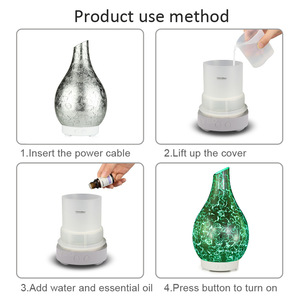 Nuevo Difusor de Aroma de Vidrio de 100 ml con Luz LED, Humidificador Eléctrico Tipo Niebla para Uso Doméstico y Comercial con Función de Temporizador - Product Image 2