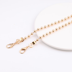 Cadena de cuentas redonda chapada en metal para colgar en el bolso, accesorios de joyería DIY, color plata y oro 12023 - Product Image 5