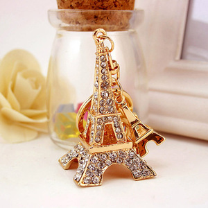 HOT Paris <span class=keywords><strong>Tour</strong></span> <span class=keywords><strong>eiffel</strong></span> portachiavi con strass porta decorazioni regali promozionali portachiavi torre portachiavi per chiavi souvenir - Product Image 4