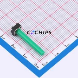 TSA06131-260B332CC Tactile Switch Through hole-4P,6.1x6.1mm Switch Single Pole Single Throw Round Button 1.8N 6.1mm - Product Image 1