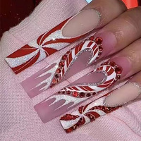 2026 INS Design ABS presse sur les ongles paquet fait à la main étiquette privée Gel presse sur les ongles Style Long en gros