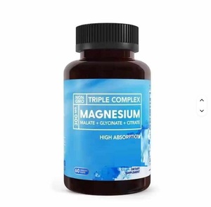 Nhà Máy Giao hàng nhanh nhãn tùy chỉnh viên nang magiê tự nhiên bổ sung Ba magiê phức tạp cho cơ bắp & sức khỏe năng lượng - Product Image 1