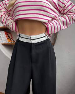 <span class=keywords><strong>Pantalon</strong></span> large élégant et minimaliste, style <span class=keywords><strong>chic</strong></span>, <span class=keywords><strong>taille</strong></span> S-2XL, pour le travail et les loisirs, <span class=keywords><strong>blanc</strong></span>, <span class=keywords><strong>pantalon</strong></span> palazzo pour femmes, <span class=keywords><strong>pantalon</strong></span> large pour femmes - Product Image 4