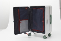 Valise cabine à ouverture frontale : en polycarbonate pur avec poignée large et ouverture rapide