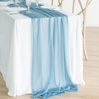 Chemin de table, rideau, draperie et tulle en polyester terylène à motif uni personnalisable, en mousseline plissée transparente, pour mariage et fête d'anniversaire