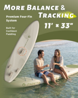 ITAOSTAR Planche de paddle gonflable (SUP) 11'x33"x6" avec matériaux PVC/EVA/composite pour les sports nautiques sur les lacs et les rivières