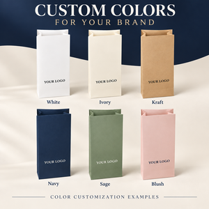 Bolsas de Papel Blancas Personalizadas con Refuerzos Laterales Plegables para Hoteles, Viajes en Tren, Artículos de Aseo para Huéspedes - Product Image 4