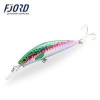 Leurre de pêche FJORD 17g 70mm imprimé en 3D, vente en gros, leurre noir minnow lumineux, leurres de mer coulants, minnow 1