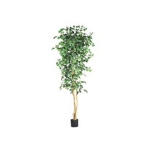 Decoración <span class=keywords><strong>interior</strong></span> suave de estilo nórdico, árboles grandes y plantas en maceta, simulación de plástico de suelo a suelo, Planta artificial verde - Product Image 3