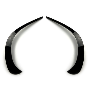 Mercedes-Benz GLC-Class Front Bumper Canards Piano Black ABS Carbon Fiber Texture Exterior Modification 2020+ AMG - Product Image 1