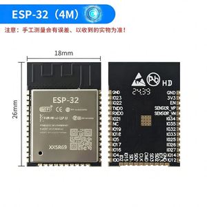 Module ESP32 <span class=keywords><strong>ESP</strong></span>-32E <span class=keywords><strong>ESP</strong></span>-<span class=keywords><strong>32S</strong></span> /<span class=keywords><strong>C3</strong></span> avec programmation, Wi-Fi et Bluetooth double mode, CPU double cœur <span class=keywords><strong>ESP</strong></span>-32 (4M) sans spécifications - Product Image 2