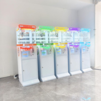 Machine de jeu d'arcade commerciale à monnayeur, mini-grue à pinces pour poupées, pour une personne, avec éclairage multicolore, pour petits cadeaux
