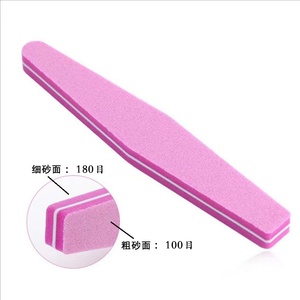 Độ đàn hồi cao 100/180 kim cương hình miếng bọt biển Nail tập tin hai mặt có thể giặt sửa chữa Loại đánh bóng Nail đánh bóng công cụ - Product Image 4