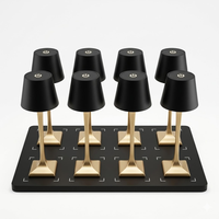 Lámpara de Mesa LED Inteligente Moderna de 8 Unidades con Centro de Carga Inalámbrica, Batería de 5200mAh, RGB-CCT, Ajustable de Grado Comercial