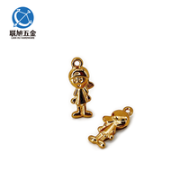 Étiquette personnalisée Lianxu OEM ODM en alliage de zinc plaqué, breloque pour fille, accessoires métalliques DIY, conception de logo de marque