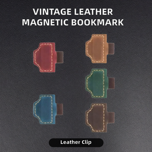 Portaplumas Magnético de Cuero 100% Genuino Hecho a Mano, Clip para Lápiz, Marcador de Libros Moderno Reutilizable con Grabado, para Cuadernos, Diarios y Lectores - Product Image 2