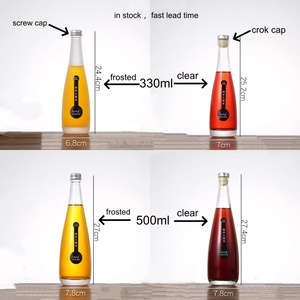 Vente en gros de bouteilles en verre transparent et givré de 11 oz et 16 oz avec boîte et logo pour café, vin, boissons, thé infusé à froid et spiritueux - Product Image 3
