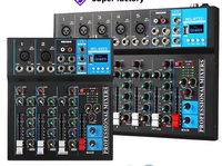 Console de mixage professionnelle 7 voies transfrontalière pour scène, chant, diffusion audio en direct, équipement de réglage de moniteur USB, mixeur DJ