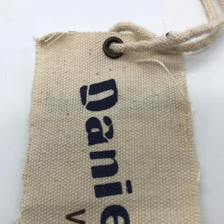 Benutzer definierte Kleidung Tag Logo Tag spezielle schwarze Hangtag Siebdruck hängen Tag Karte mit Schnur für Jeans