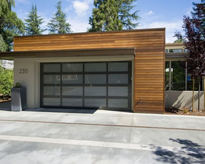 CBMMart Porte de <span class=keywords><strong>garage</strong></span> sans cadre en aluminium grain de bois électrique <span class=keywords><strong>auto</strong></span> intelligente rétroviseur en aluminium Portes de <span class=keywords><strong>garage</strong></span> sectionnelles en verre - Product Image 5