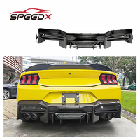 Pour Ford Mustang 2024 2025 S650 Kit carrosserie diffuseur en fibre de carbone Mustang S650 Diffuseur de pare-chocs arrière en fibre de carbone