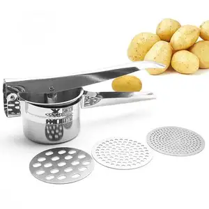 Hot potato grinder garlic crusher stainless steel potato grinder fruit and vegetable tool potato ricer