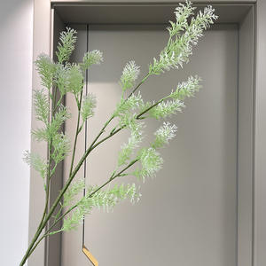 Commercio all'ingrosso della fabbrica artificiale singolo ramo lungo gambo bianco verde fiore di plastica verde per la decorazione di nozze della festa di casa - Product Image 6