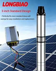 Bomba de agua solar sumergible LEI de 3 pulgadas DC24-280V para pozos profundos, 250W-2200W, de alto flujo, fuera de la red, para riego agrícola - Product Image 6