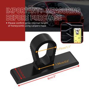 Clips de plaque d'immatriculation en TPU Bevinsee pour grilles en nid d'abeille pour <span class=keywords><strong>Audi</strong></span> S3 <span class=keywords><strong>RS</strong></span> RS3 RS4 RS5 RS6 <span class=keywords><strong>TT</strong></span> - Product Image 4