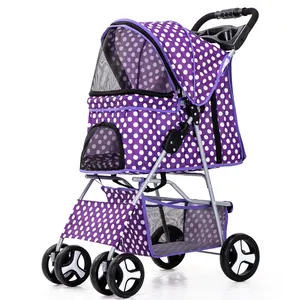 Dijual Kereta Dorong Hewan Peliharaan Lipat Mewah untuk Stroller Anjing/Stroller Hewan Peliharaan