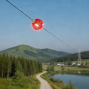 Boule d'avertissement visuelle pour avions avec lumière LED clignotante 400/600/800 mm pour guider les avions sur des voies de vol sécurisées - Product Image 1