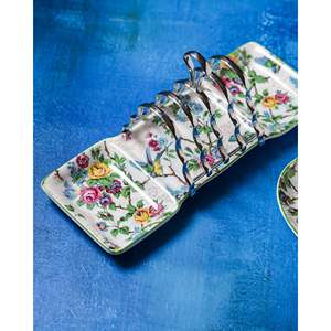 ชุดอาหารเช้าเซรามิกอังกฤษยี่ห้อ Staffordshire รุ่น Midwinter พร้อมที่วางขนมปังปิ้ง ชุดเครื่องปรุงรส เกลือ พริกไทย และซอส - Product Image 6