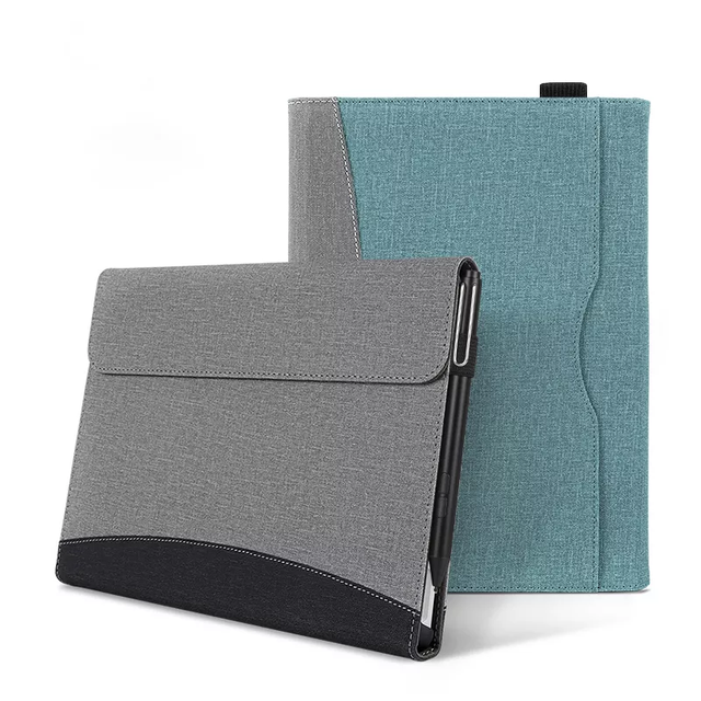 Woven Texture Flip Cover Leather Case for Microsoft Surface Pro 11 10 9 8 7 6 5 4 3 Magnetic Tablet Cover for Surface Go 1 2 3