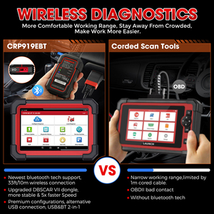 CRP919E BT ชุดอุปกรณ์เข้ารหัสยานยนต์แบบสองทิศทาง CANFD&DOIP ไร้สาย DBScarVII สำหรับรถยนต์เบนซิน 12V ทั่วไป - Product Image 2