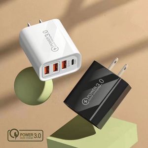 Premium Quality 3-Port Type C Travel Adapter Fast Charging PD 3.0 Charger Android Smartphones EU US <b>Socket</b> Standards 25A Output - Product Image 2