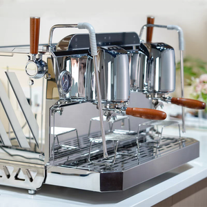 Nueva Cafetera Espresso Semiautomática Profesional de 2 Grupos con Bomba Rotativa de 9 Bares y Pantalla de Tiempo - Product Image 3