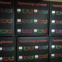 Lunettes LED clignotantes, fournitures de fête lumineuses, cadeau fantaisie, lumière vive, fête de festival, brillance avec logo personnalisé