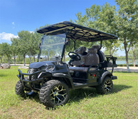 Voiturette de golf électrique tout-terrain 4 places avec batterie au lithium, véhicule de tourisme à 4 roues pour hôtels, parcs, plages et visites en resort