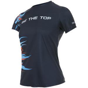 Women's Slim Sports Quick-Drying Top Short-Sleeved <b>Badminton</b> Tennis Print Fitness Suit for Outdoor Running Customizable OEM Team - Product Image 2