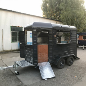 Chariot à café élégant avec espace de préparation et présentoir pour événements à service rapide, cuisine mobile - Product Image 2