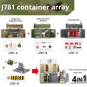 Venta caliente niño modelo militar juguete ABS plástico bloques de construcción 40 piezas conjunto 1:1 escala edificios modernos tema para almacén - Product Image 2
