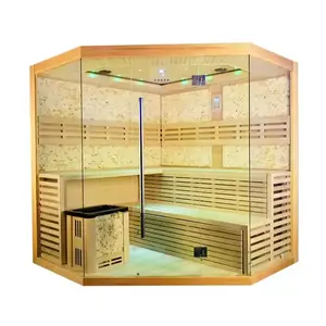 <span class=keywords><strong>Sauna</strong></span> Pentagonal de Madera Sólida de Abeto de Primera Calidad, Modelo 2026, para una Relajación y Bienestar Únicos - Product Image 3