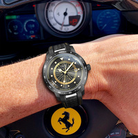 Montre de sport pour homme avec bracelet en caoutchouc personnalisé, mouvement automatique Miyota, résistante à l'eau, avec aiguilles lumineuses